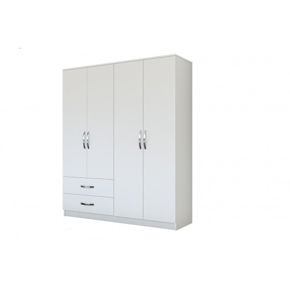 Metalia Gm 0080 Dekor 4 Kapılı 2 Çekmeceli Gardrop