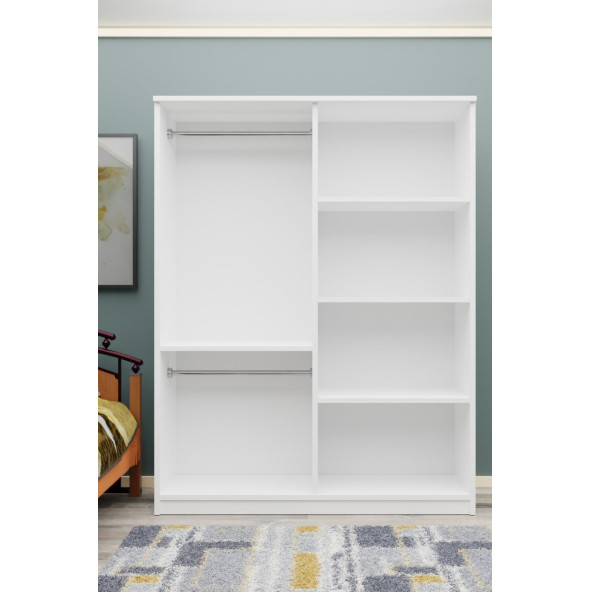 Metalia 4 Kapılı Beyaz Gardrop Dolap Gm 050 - 5