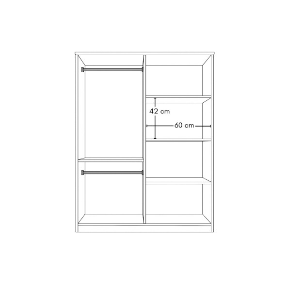Metalia 4 Kapılı Beyaz Gardrop Dolap Gm 050 - 6