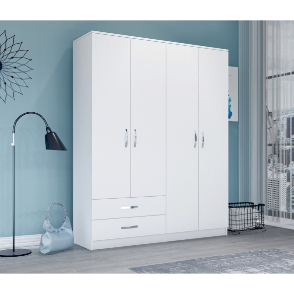 Metalia Gm 0080 Dekor 4 Kapılı 2 Çekmeceli Gardrop - 4