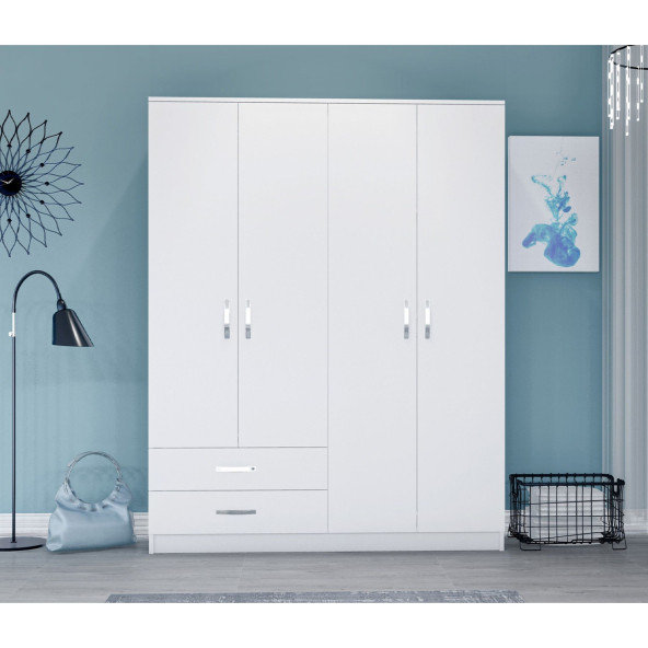 Metalia Gm 0080 Dekor 4 Kapılı 2 Çekmeceli Gardrop - 5