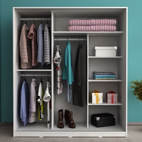 Metalia Beyaz Sürgülü Dolap Gm0643 - 2