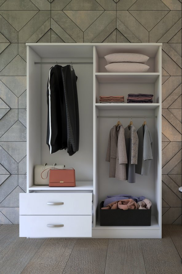 Metalia Gm080 Dekor 4 Kapılı 2 Çekmeceli Gardrop - 2