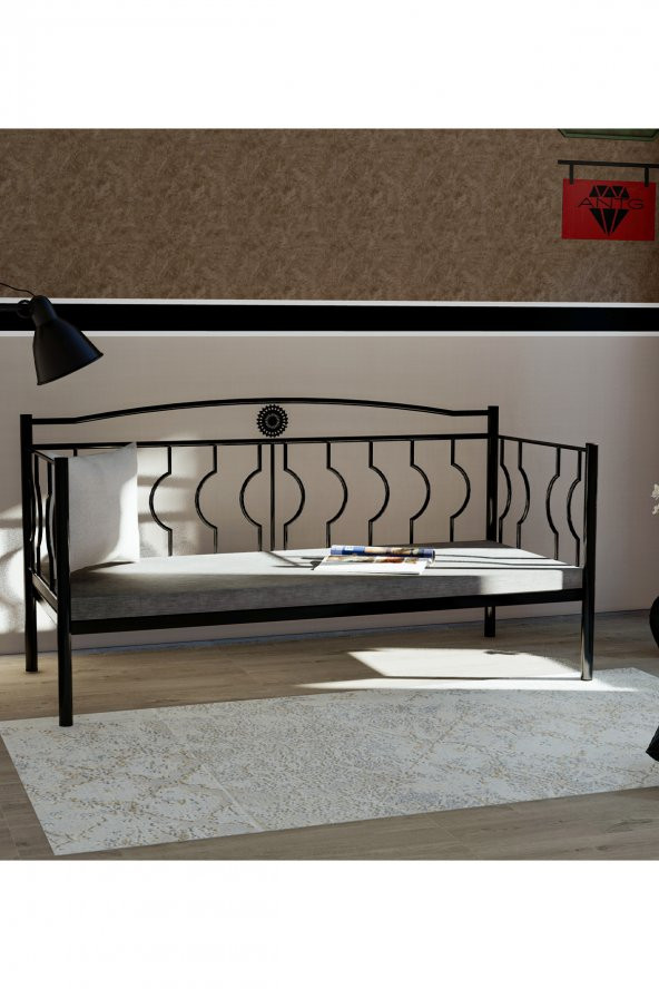 Metalia Gm 403 Elips Minderli Sofa Sedir Siyah