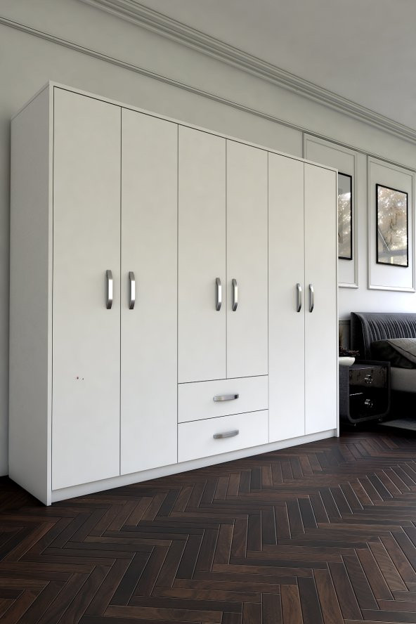 Metalia Delüx 6 Kapı 2 Çekmeceli Gardrop - 2