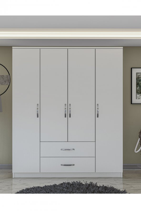 Metalia Smartline 4 Kapı 2 Çekmeceli Gardrop - 2