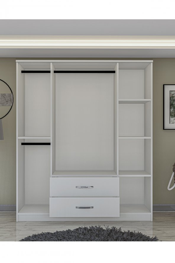 Metalia Smartline 4 Kapı 2 Çekmeceli Gardrop - 3