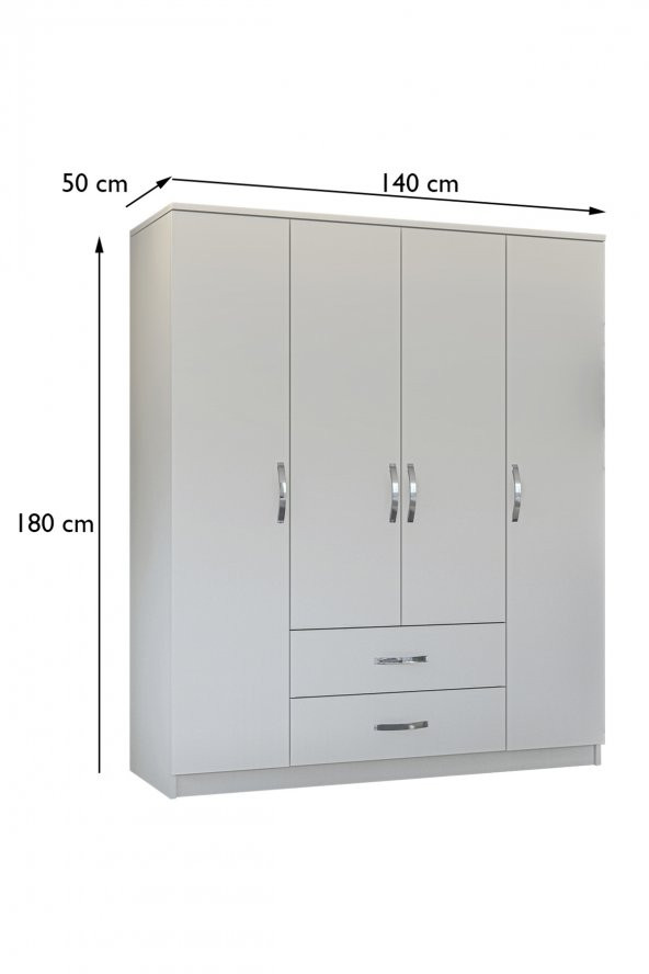 Metalia Smartline 4 Kapı 2 Çekmeceli Gardrop - 6