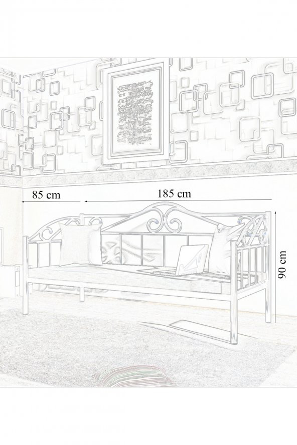 Metalia Gm401 Minderli Sedir Siyah - 3