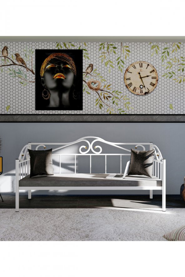 Metalia Delüx Minderli Sedir Beyaz - 2