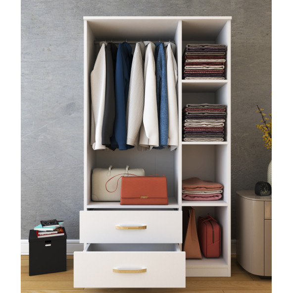Metalia Home 3 Kapılı 2 Çekmeceli Gardrop - 4