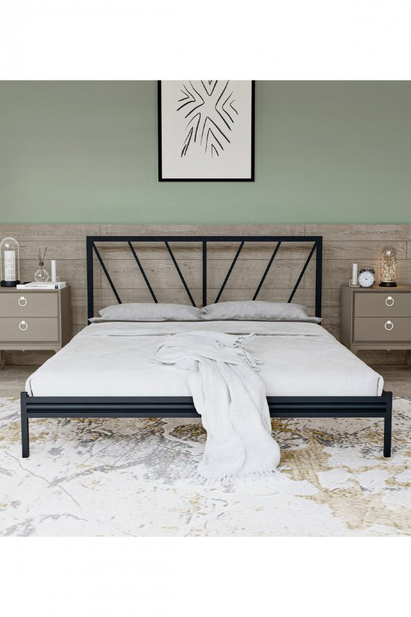 Metalia Gm 227 Gözde Dublex Metal Karyola Siyah 160X200 - 2