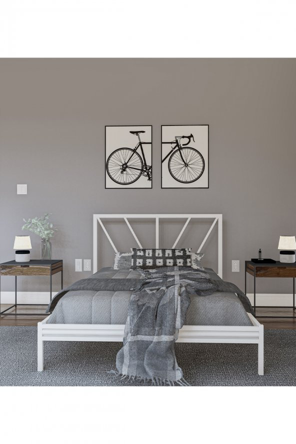 Metalia Gm 228 Gözde Beyaz Duxlex Tek Kişilik Karyola 90X190 - Resim 2