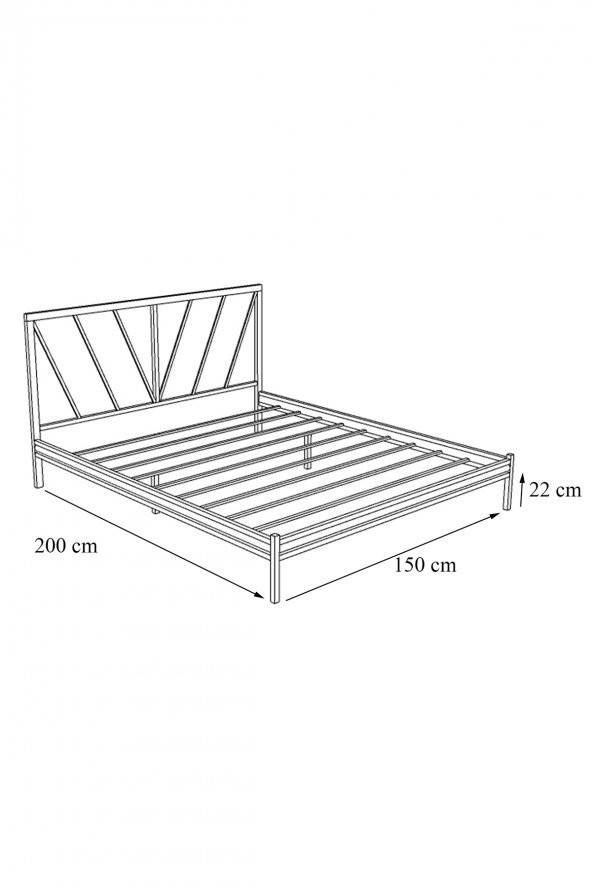 Metalia Gm 227 Gözde Dublex Metal Karyola Beyaz 150X200 - 3
