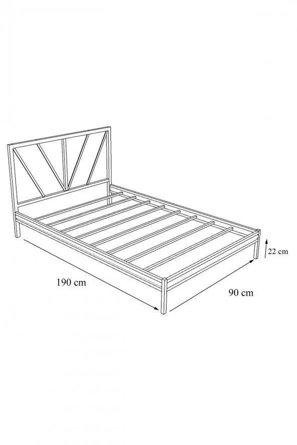 Metalia Gm 228 Gözde Beyaz Duxlex Tek Kişilik Karyola 90X190 - Resim 3