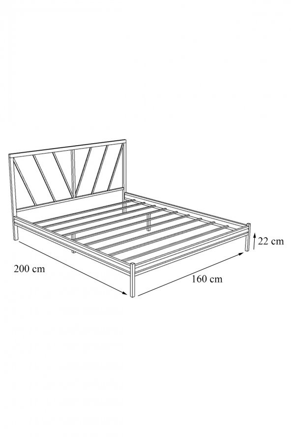 Metalia Gm 227 Gözde Dublex Metal Karyola Siyah 160X200 - 3
