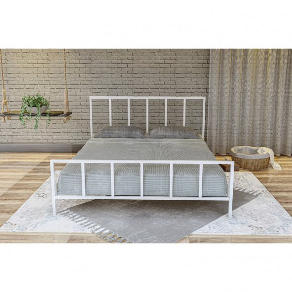 Metalia  Gm 212 Vintage Çift Kişilik Metal Karyola Beyaz 160X200 - 2