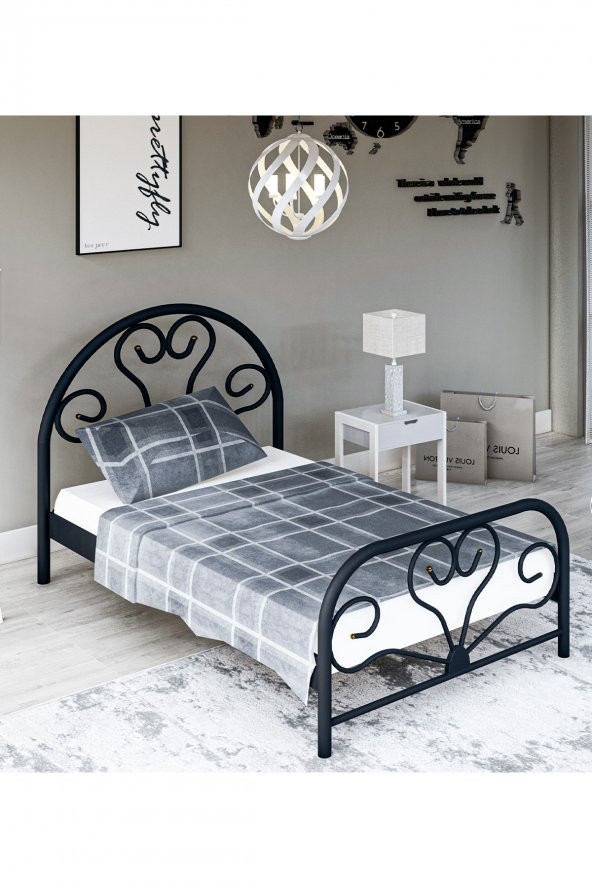 Metalia Gm 118 Baby Tek Kişilik Metal Karyola 90X190 Siyah