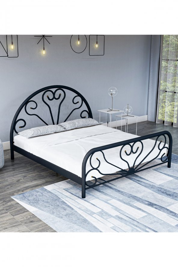Metalia Gm 300 Baby Siyah Çift Kişilik Metal Karyola 160X200 - 2