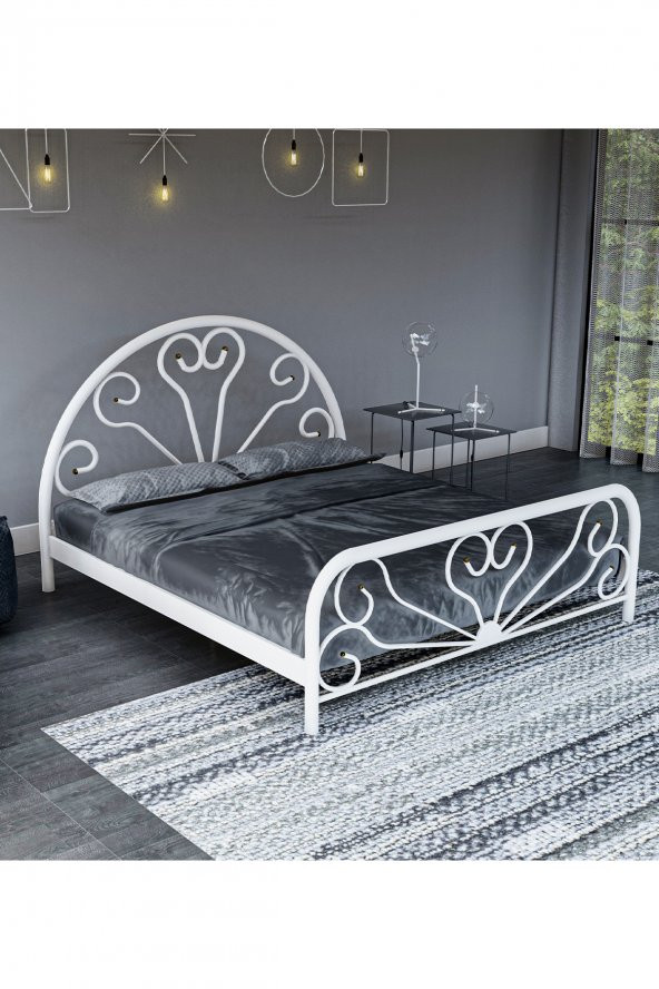 Metalia Gm 300 Baby Beyaz Çift Kişilik Metal Karyola 140X190 - 2