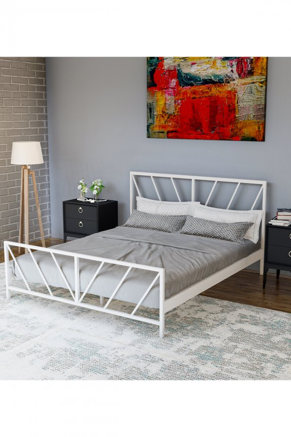 Metalia Gm 227 Gözde Beyaz Çift Kişilik Karyola 160X200 - 3