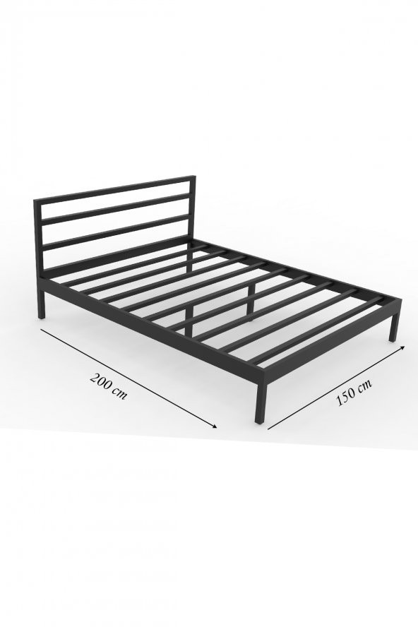 Metalia Gm 225 Vigom Çift Kişilik Metal Karyola Siyah 150X200 Cm - 3