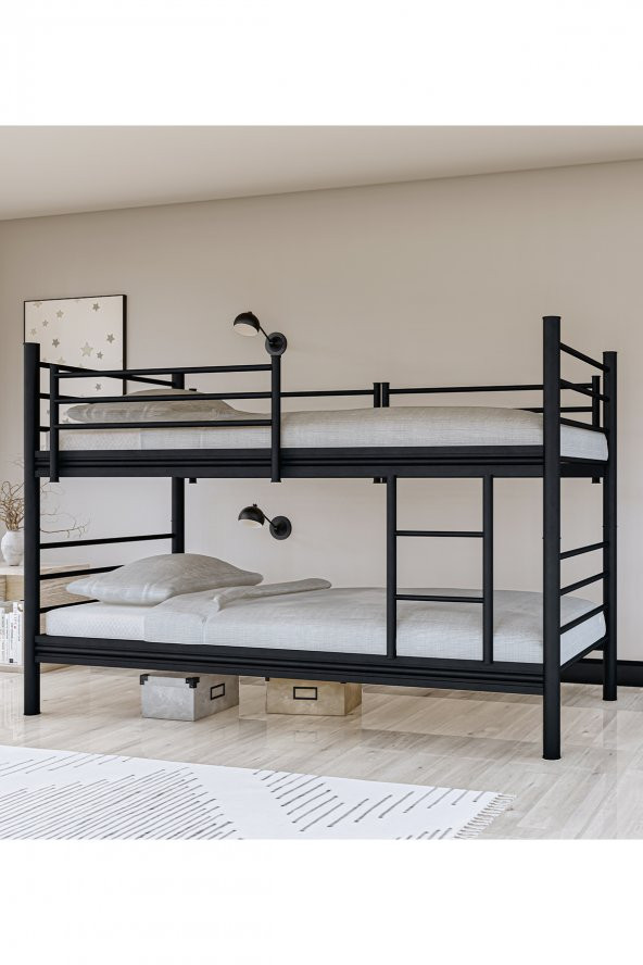 Metalia Gm 129 Level Ayrılabilir Çiftli Ranza Siyah 90X190 - 3