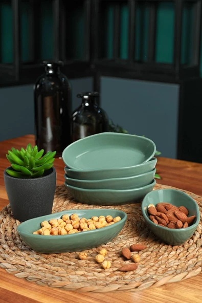 Keramika Yeşil Deniz Çerezlik/Sosluk 14 Cm 6 Adet 326