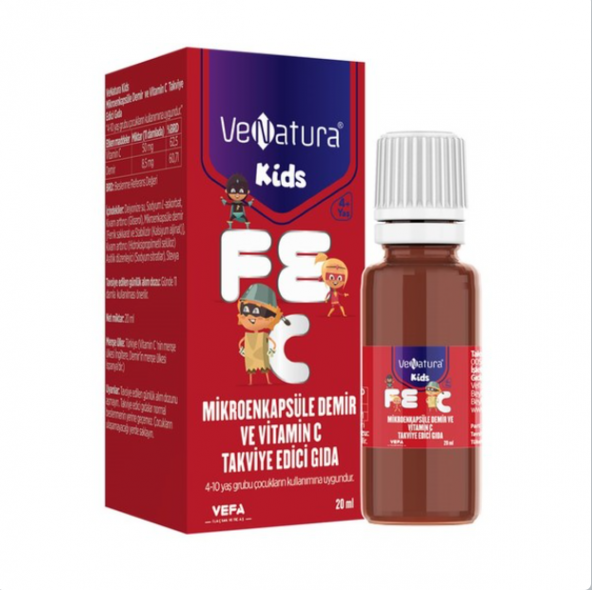 Venatura Kids Mikroenkapsüle Demir ve Vitamin C 20 ml