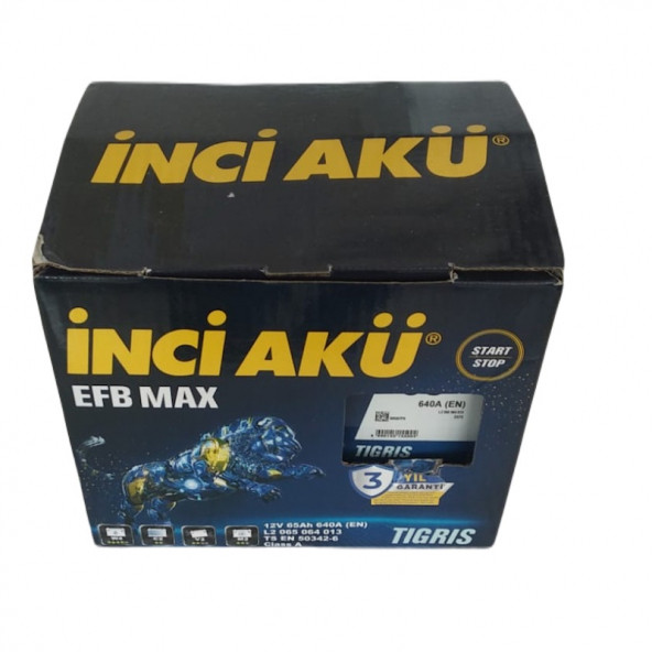 İnci 12V 65 Ah Efb Max 640 A(EN) Start Stop Akü - 2
