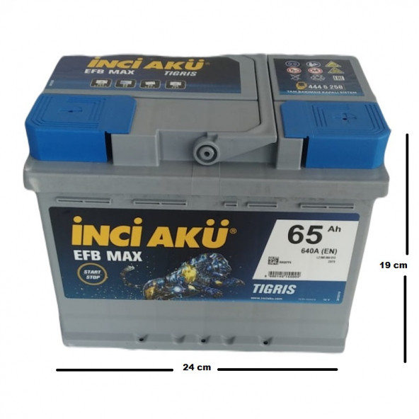 İnci 12V 65 Ah Efb Max 640 A(EN) Start Stop Akü - 3