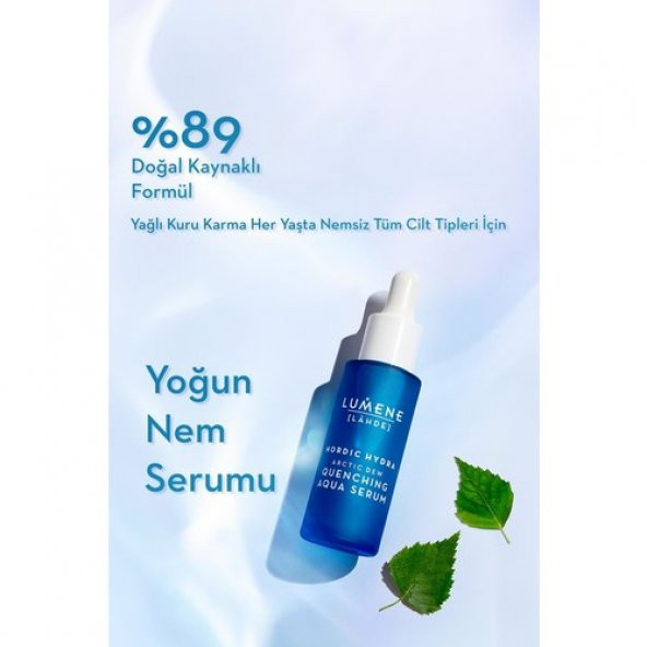 Lumene Arctic Dew Quenching Aqua Serum - Kutup Kaynak Suyu Içeren Nem Serumu 30ML - 2