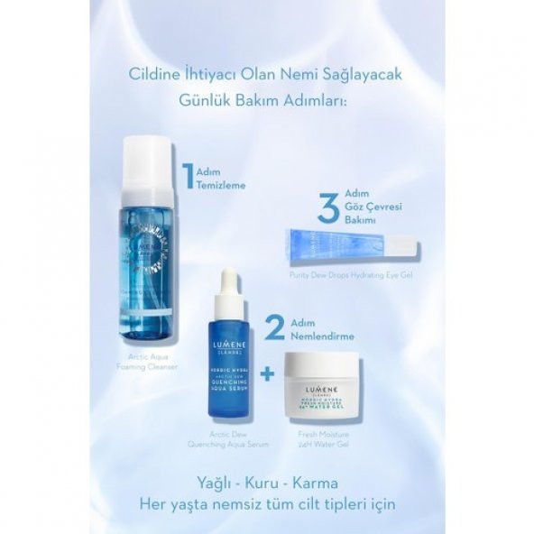Lumene Arctic Dew Quenching Aqua Serum - Kutup Kaynak Suyu Içeren Nem Serumu 30ML - 3