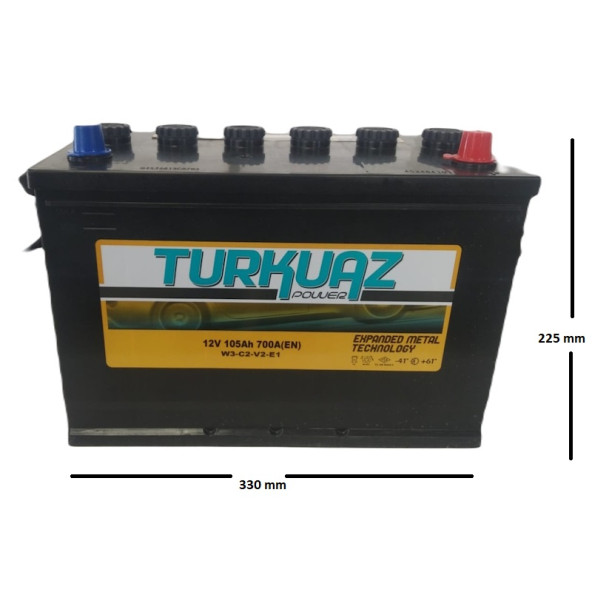 Turkuaz 12 V 105 Ah 700 A(EN) Akü - 2