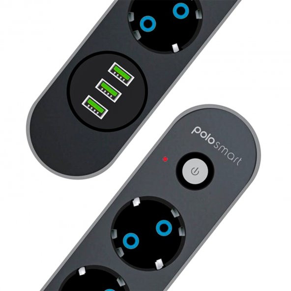 Polo Smart MP07 USB Portlu 3lü Akım Korumalı Priz - 2