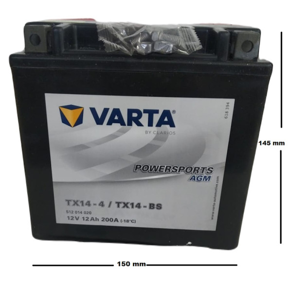VARTA Tx14-4/Tx14-bs Motorsiklet ve MERCEDES BENZ Besleme Aküsü - 2