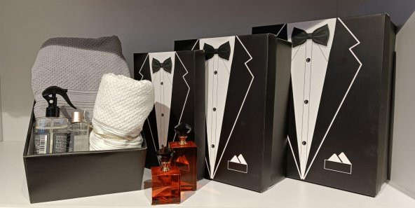 Crearthome Damat Bohçası,Damat Kutusu, Çeyiz Kutu Seti 3 lü Set - 5