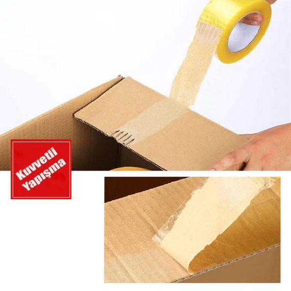 Koli Bandı 45 mm x 100 Mt Şeffaf Güçlü Yapışkanlı Kopmayan Bant 72 Adet - 4