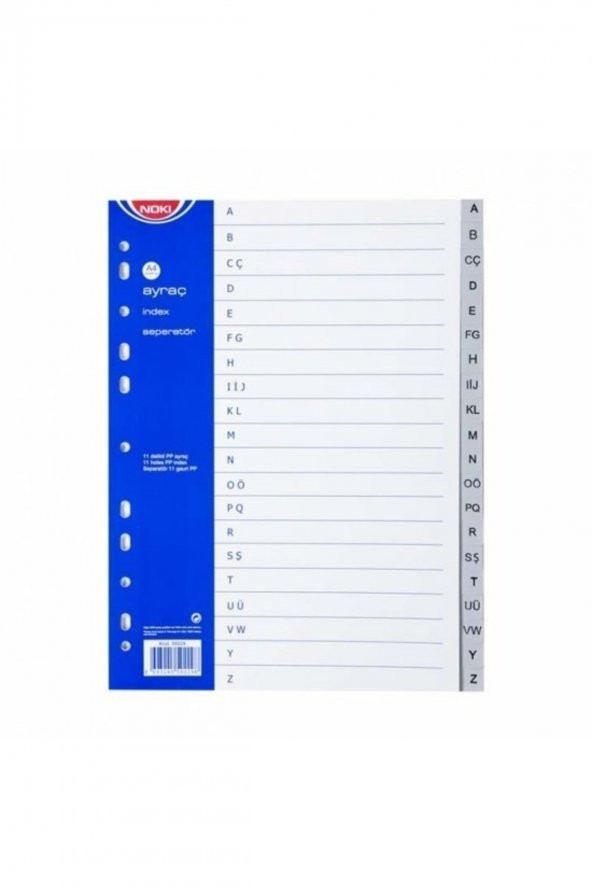 Noki Ayraç Pp A-z Türkçe Harf