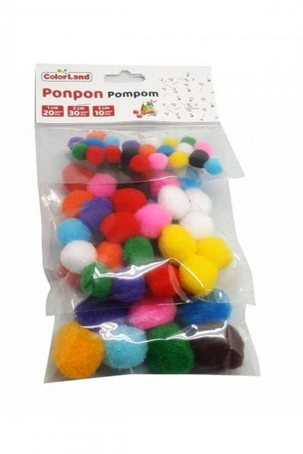 Colorland Ponpon Karışık 60lı Pon01