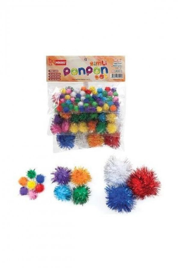Pgc-123 Simli Ponpon Set 10-20-30 Mm