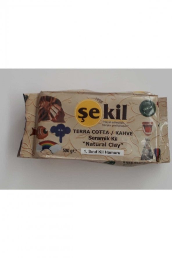 Şekil Seramik Kil Hamuru Kahve 500 Gr 1 Ad ( Kırtasiye )