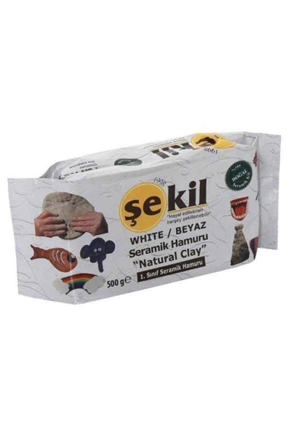 Şekil 1.kalite Seramik Kil Hamuru 500 gr Beyaz