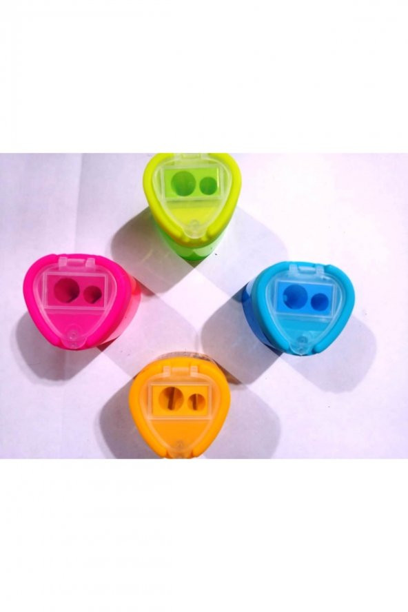 Mikro Çift Açaçaklı Kapaklı Geniş Hazneli Dayanıklı Kalem Traş 2 Adet - 3