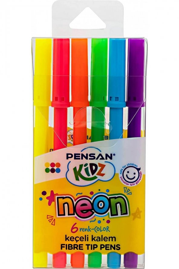 Pensan Keçeli Kalem 6 Lı Neon Renkler