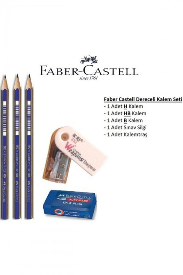 Faber Castell Faber-castell Resim Kalemi Faber Dereceli Kalem Seti Karakalem Seti H-hb-b 3lü