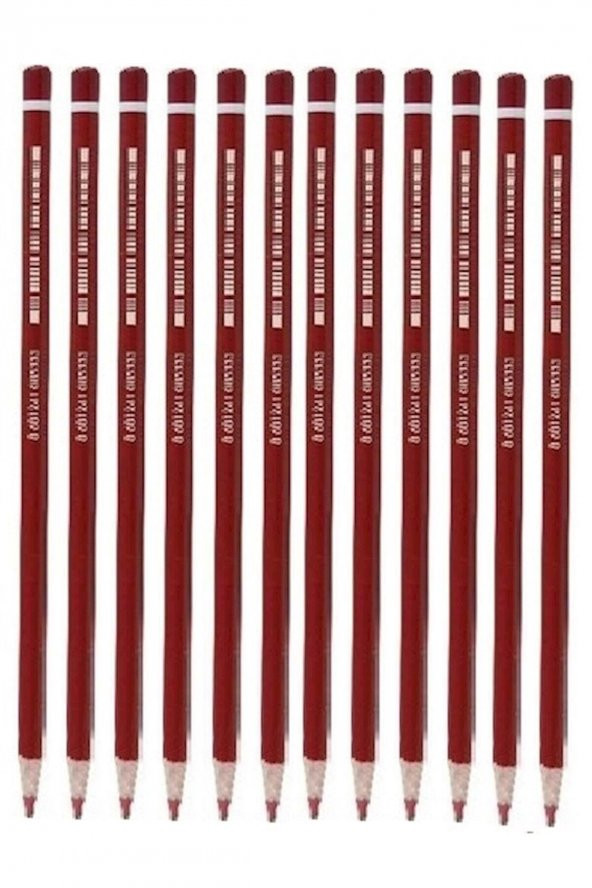 Adel Basic Kırmızı Kopya Kurşun Kalem 1 Düzine (12 Adet) - 1