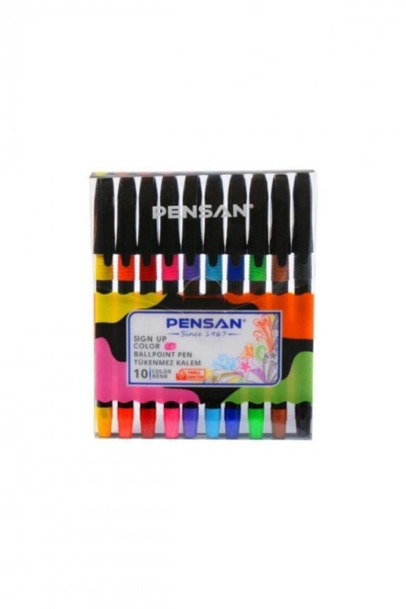 Pensan Tükenmez Kalem 10 Lu Paket 10 Renk - 3