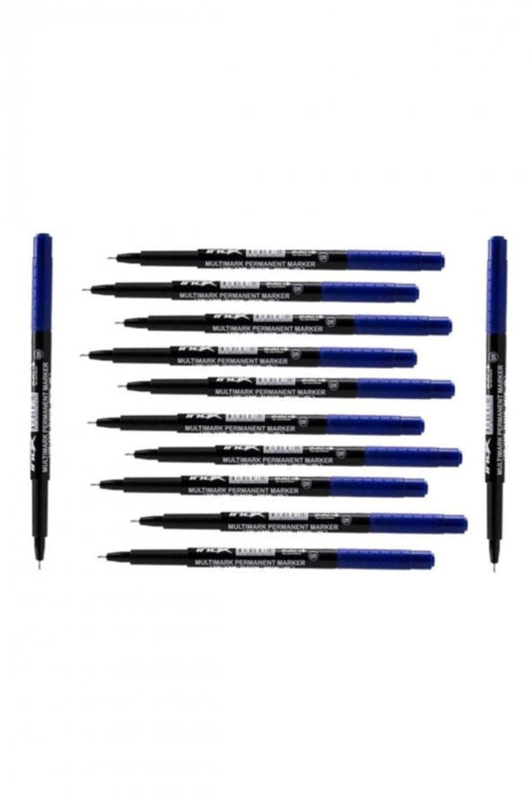 inox Çıkmayan Asetat & Cd Kalemi Mavi S 12li Paket