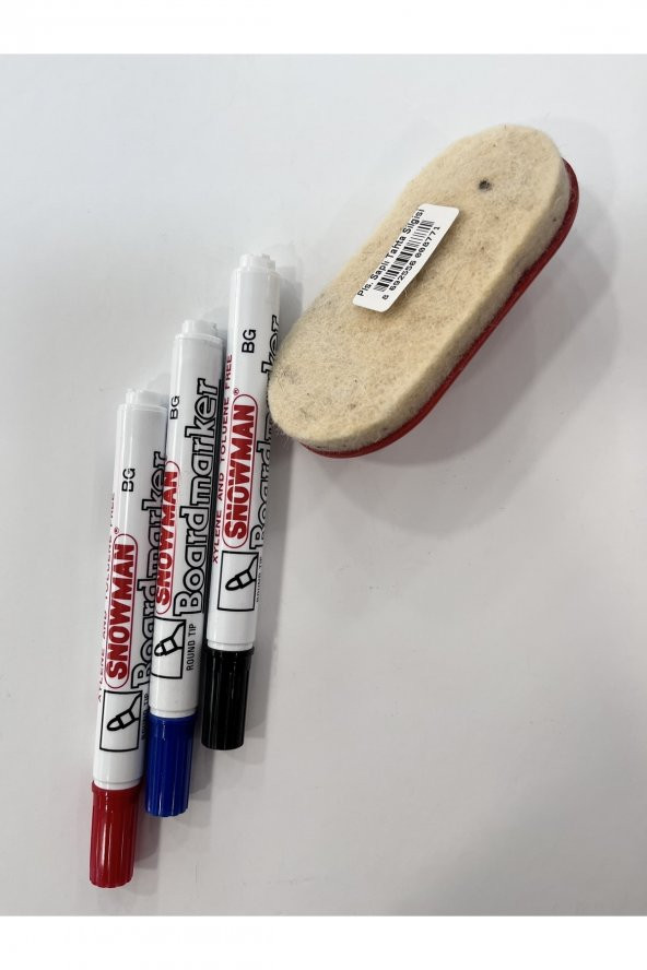 Snowman Tahta Kalemi 3lü Set Silgi - 2
